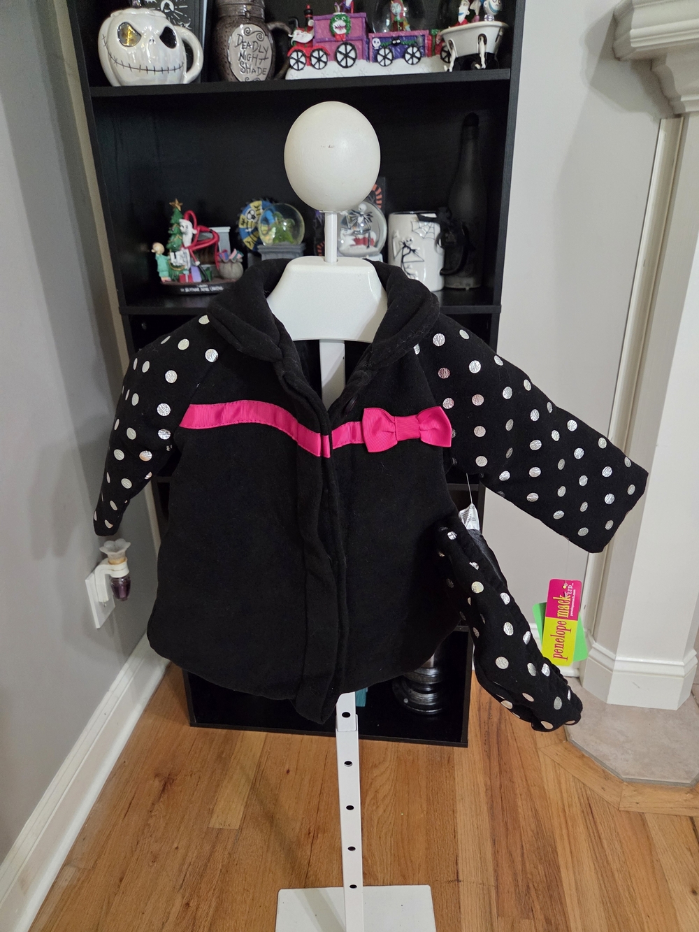 Penelope Mack Black Peacoat With Matching Hat
